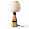 Wooden lamp with fabric shade for bedside or living room 20 x 20 x 50cm